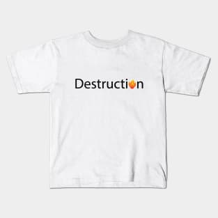 Destruction artistic text design Kids T-Shirt